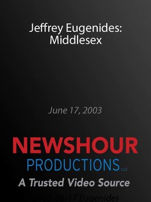 cover image of Jeffrey Eugenides: Middlesex